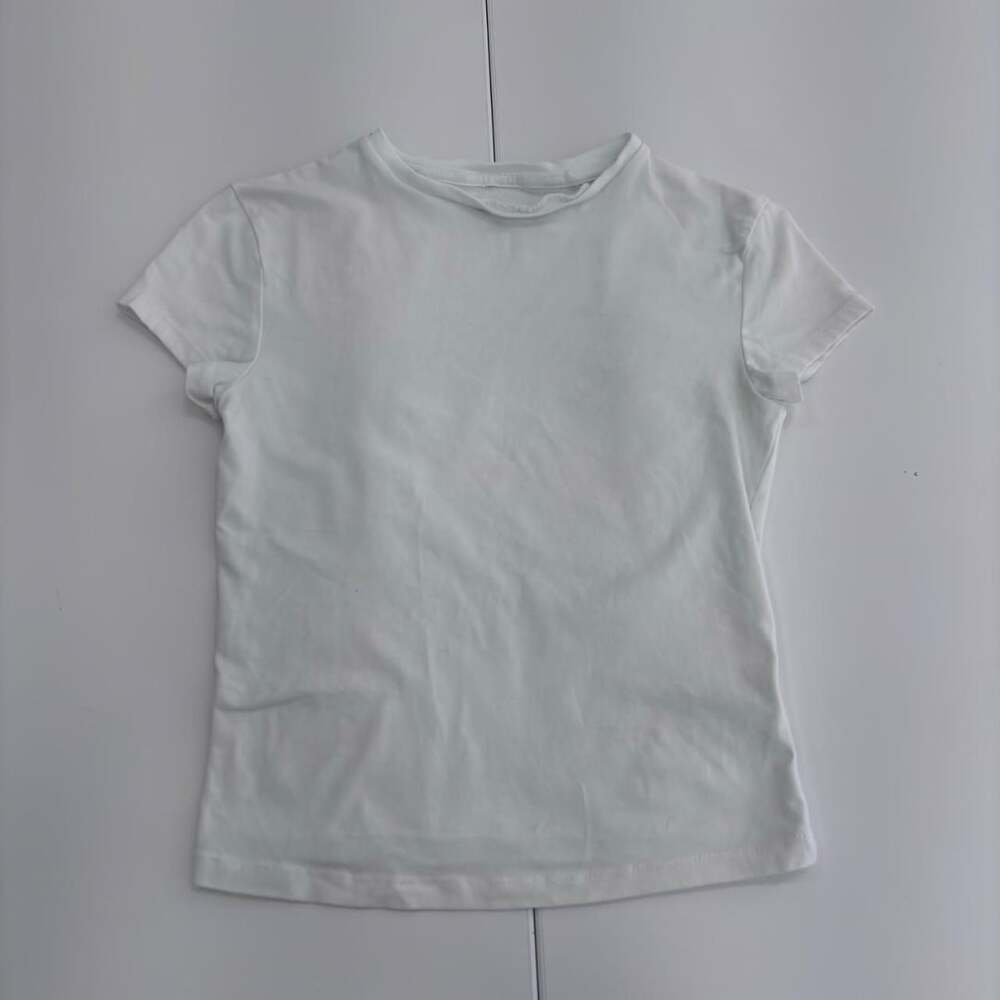 Wild Fable White Fitted Short Sleeve Crewneck Baby Tee